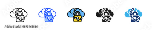 Secure Cloud Icon Collection With Multiple Styles