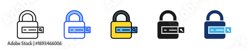 Https Lock Icon Collection With Multiple Styles