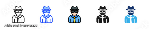 Incognito Mode Icon Collection With Multiple Styles