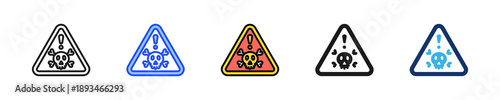 Hazard Warning Icon Collection With Multiple Styles
