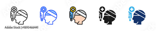 Medical Emergency Icon Collection With Multiple Styles