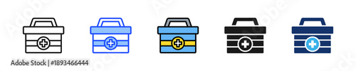 Emergency Kit Icon Collection With Multiple Styles