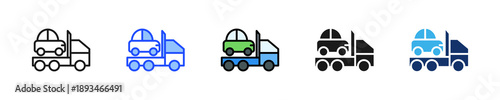Roadside Emergency Icon Collection With Multiple Styles
