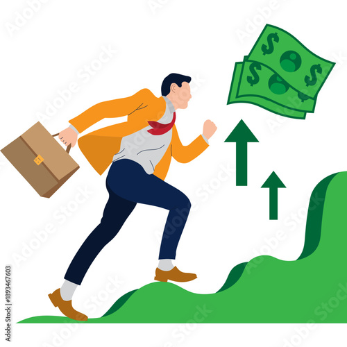 Business Growth Flat Illustration