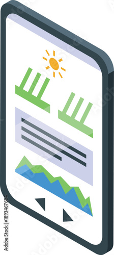 Mobile application displaying agricultural data, promoting efficient farm management through technology