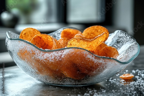 Bowl filled with oranges on counter.