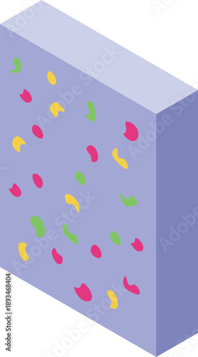 Isometric climbing wall featuring colorful grips, ideal for indoor climbing gyms, recreational centers, or home fitness setups