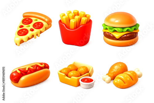 Fast Food Icons Set