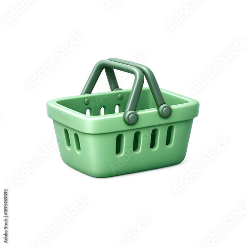 Green Shopping Basket Icon