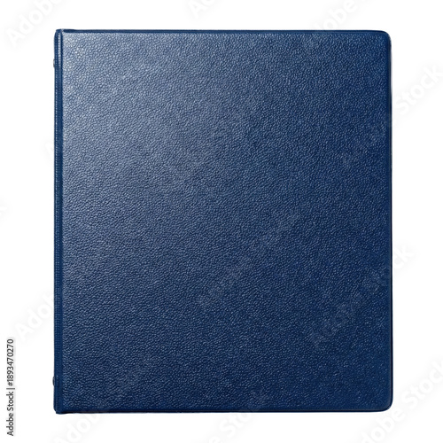 Fotografi Closed dark blue textured ring binder folder