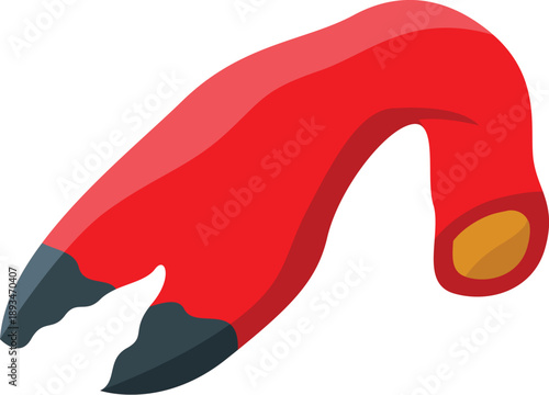 Cartoon crab claw showing seafood, crustacean, and ocean concepts