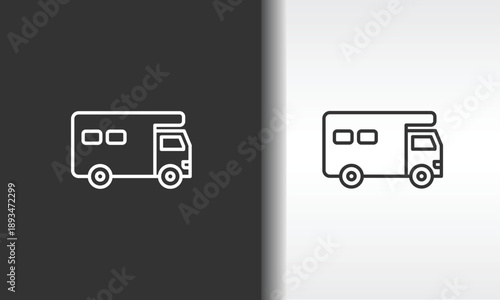Rv Vector, Icon Or Logo Sign Isolated Symbol Illustration
