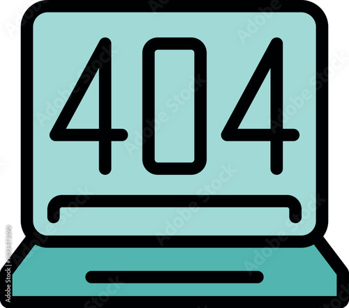 Laptop displaying 404 error message, indicating a system failure, website crash, or internet disconnection