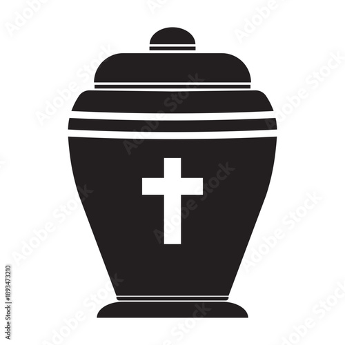 cremation urn or funeral urn icon