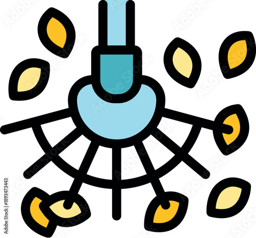 Combine harvester working in wheat field during harvest season, gathering crops for food production