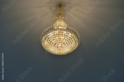 Decorative lights on the ceiling in the conference room.