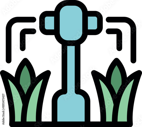 Smart irrigation system watering plants, ensuring optimal hydration and growth in agriculture