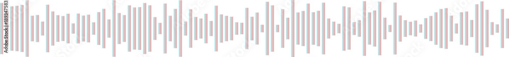 Obraz premium Abstract multi-color vertical lines waveform, sound visualization, audio signal graph, vibrant tech background