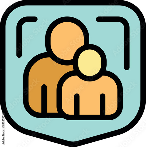 Family insurance policy protecting parents and child, providing safety and financial security