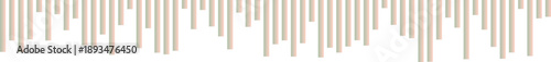 Subtle beige vertical bars forming a clean abstract pattern, resembling data or sound waves on white