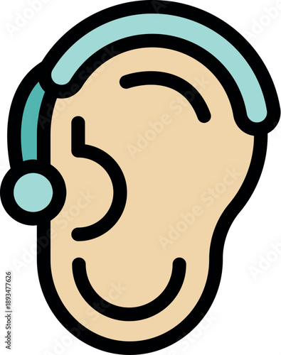 Modern hearing aid device enhancing auditory experience, assisting with hearing loss and facilitating clear communication