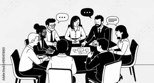 silhouettes of people in office