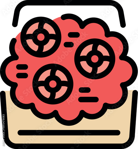 Microscopic robots injecting medication into a human brain, representing advanced medical nanotechnology