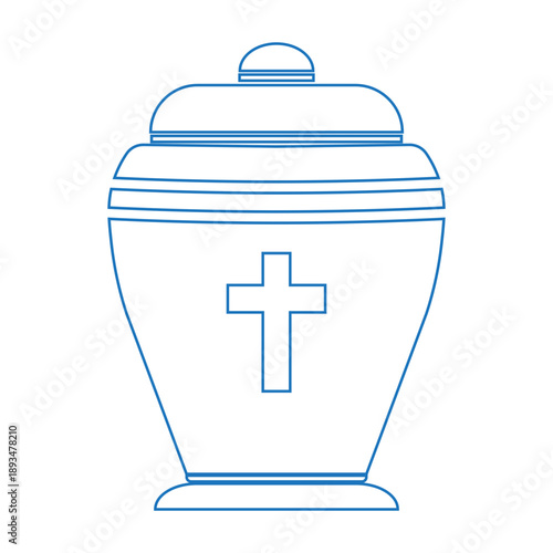cremation urn or funeral urn icon