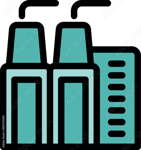 Geothermal energy plant generating clean electricity, symbolizing renewable resources and sustainable power production