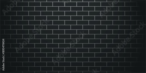 Black brick wall pattern background.