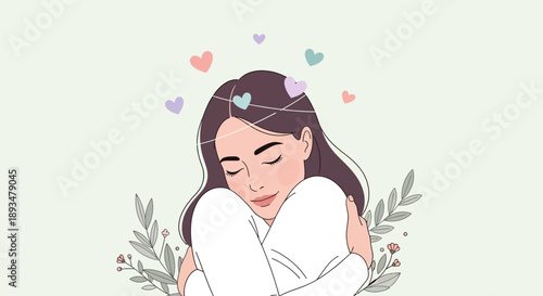 Self Love and Mental Health Vector Concept
