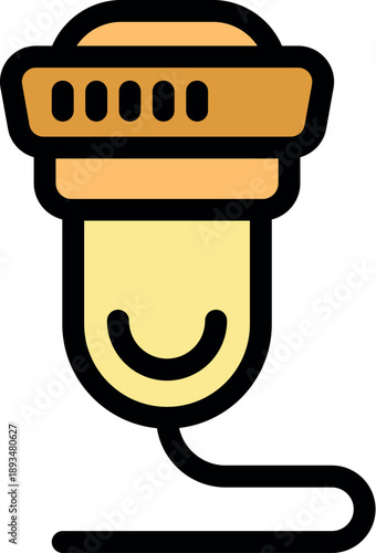 Barcode scanner is reading product information with light emitting