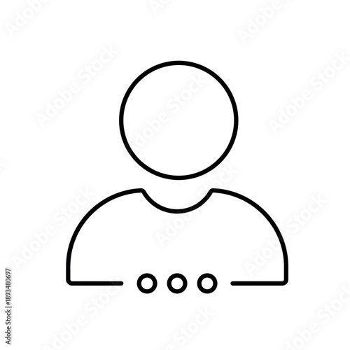 A vector icon showing a user with three dots, indicating pending access approval, created in line style with editable stroke