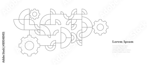幾何学 抽象 歯車 パターン テクノロジー 背景