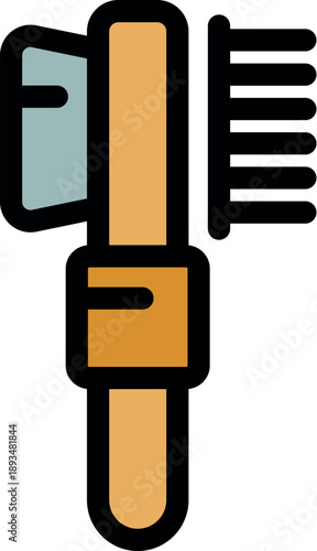 Double sided cleaning brush featuring a pumice stone and soft bristles, ideal for tackling tough stains and grime