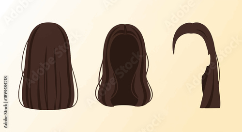 Diverse hairstyles shown from the back and side, light background