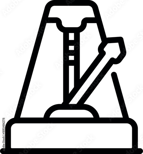Classic metronome marking tempo with swinging pendulum and adjustable needle, essential tool for musicians practicing rhythm and timing