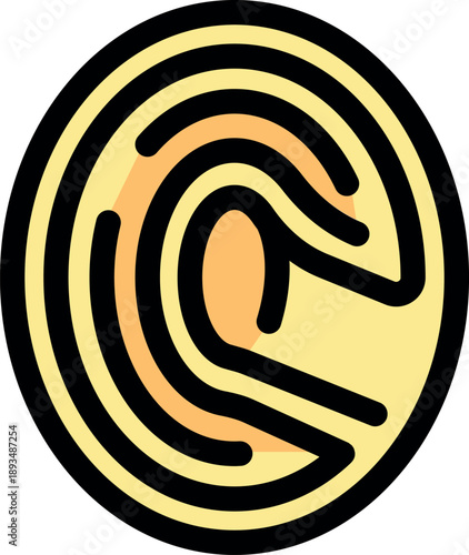 Ear scan showing unique biometric data for identification and security purposes