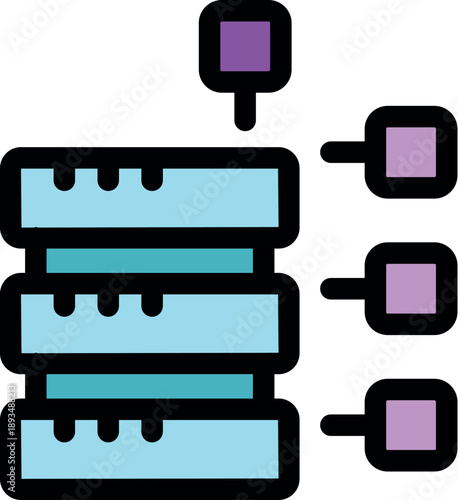 Decentralized database system managing and connecting data blocks, ensuring data integrity and accessibility