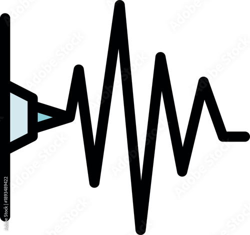 Earthquake seismograph measuring seismic activity and earth vibration