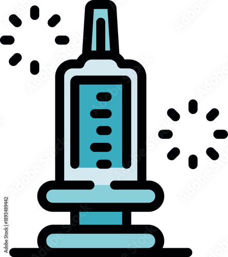 Syringe injecting vaccine dose, ensuring efficient medication delivery and representing hope in healthcare