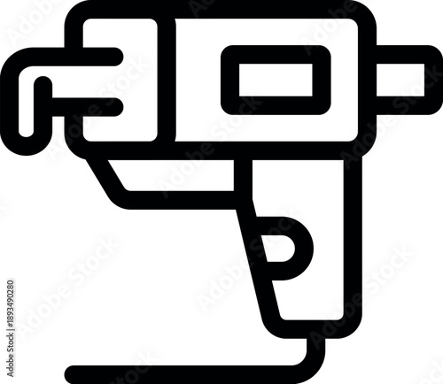 Electric caulking gun dispensing silicone sealant, essential tool for construction and repair projects