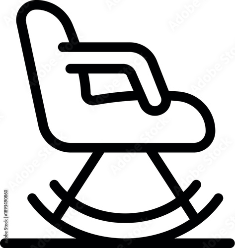 Comfortable rocking chair standing on floor, perfect for relaxing and enjoying leisure time