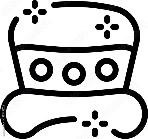 Shiny uncle sam hat celebrating usa independence, perfect for 4th of july festivities and patriotic events