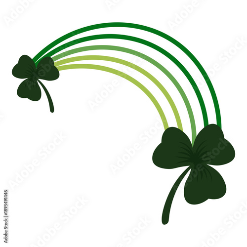 St. Patrick's Day Rainbow and Shamrocks