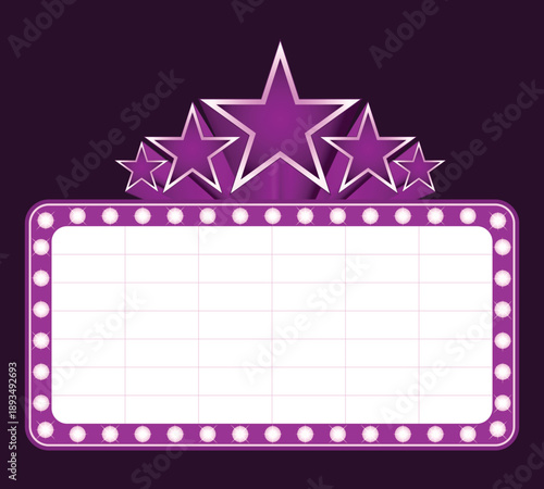 Big stars over place vector Design for your text