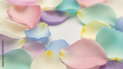 Close up of pastel colored petals creating a decorative background
