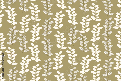 Seamless minimalist floral pattern with hand-drawn botanical elements ideal for textile design fashion wallpaper and home decor high-quality background for professional branding