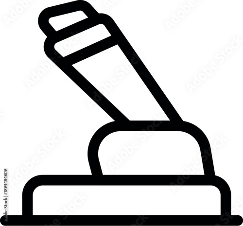 Control lever granting takeoff permission to an airplane, using a lever