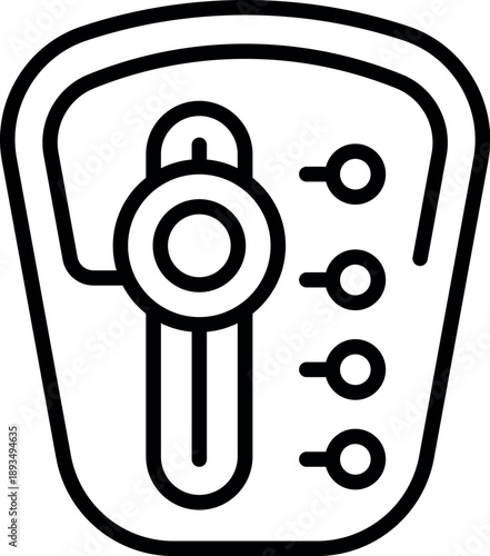 Close up of a car gear stick, emphasizing the process of shifting gears while driving